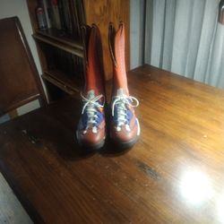 Girl Boots, Size 8, Lama Brand, Worn 1 Or 2 Times