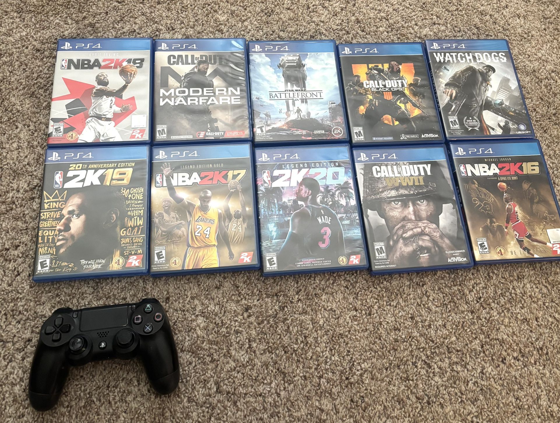 PS4 Games Lot And One Controller