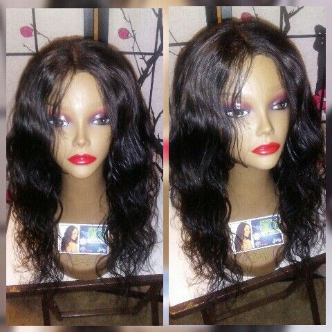 18" 100% brazilian virgin human hair wig