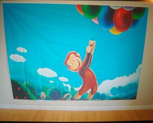 Curious George Backdrop.