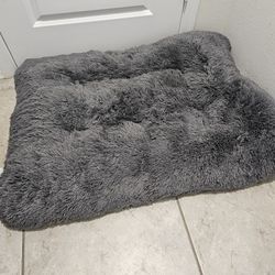 Fluffy Gray DOG BED