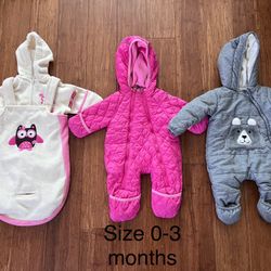 Baby 0-3 Months Snow Outfit 