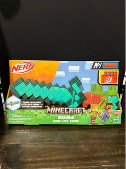 Nerf Minecraft Diamond Sword Dart Gun
