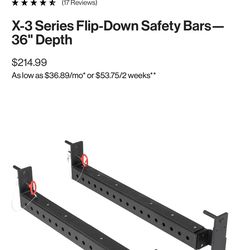 Titan X-3 series flip down safety bars (36”) brand new!