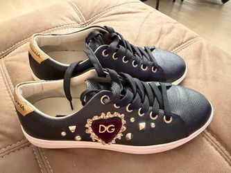 Dolce & Gabbana Sacred Heart Embellished Sneakers.