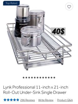 Lynk Pro 11 Inch X 21 Inch Roll-out Sink Drawer