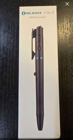 Olight O'Pen 3 Multifunctional Pen Light with 120 Lumens & Green Laser.  BLACK