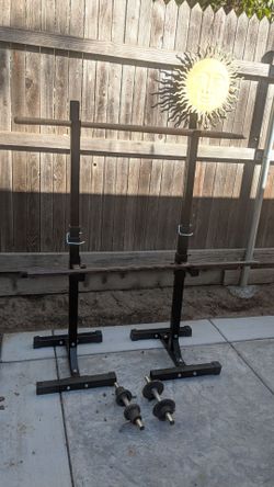 Adjustable weight bar holder and couple small weights
