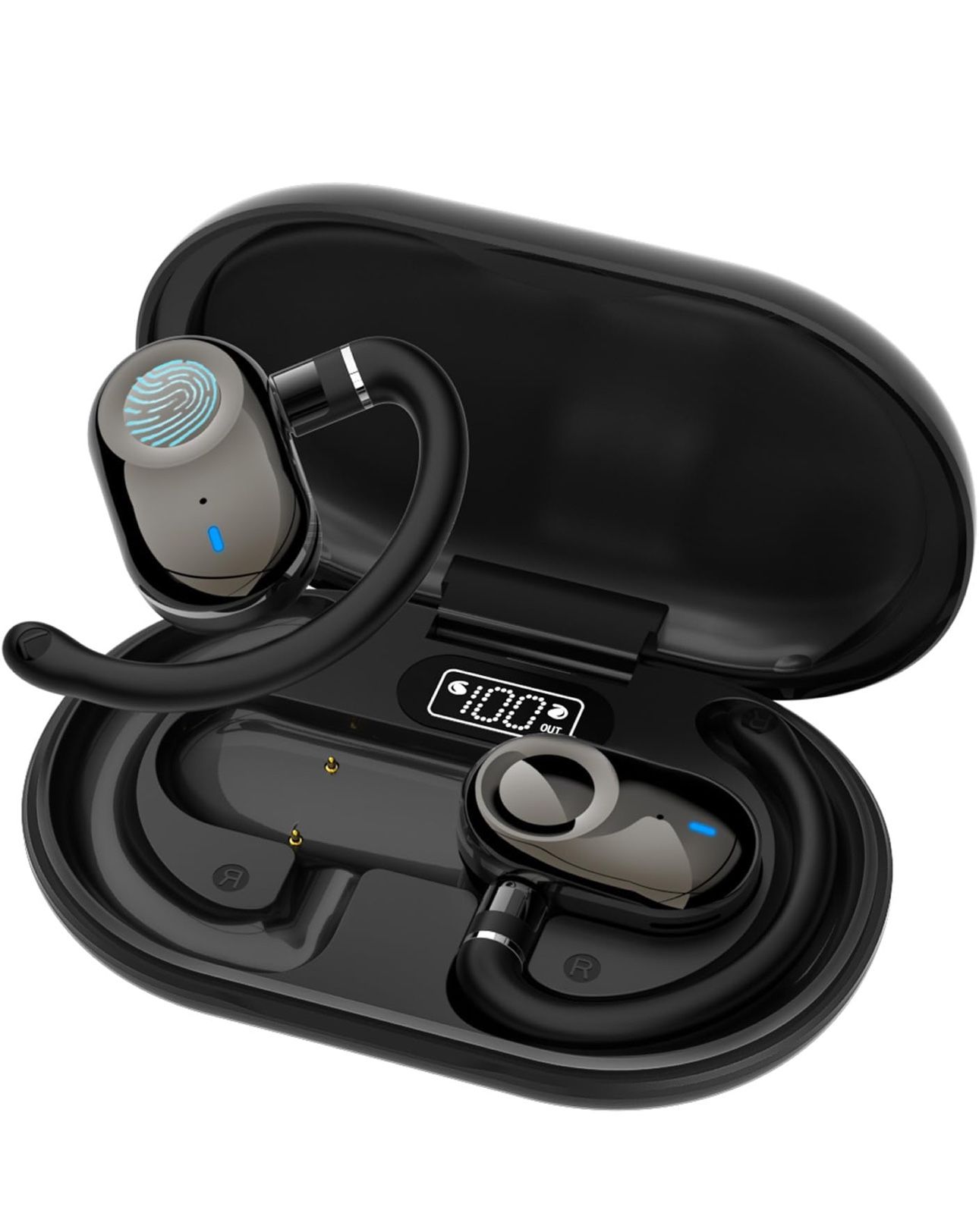 Ai Translation Earbuds Real Time, 144 Languages Online Wireless Language Translator Earbuds, Two-Way Translator Device with APP for iOS for Android, S