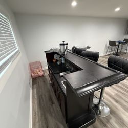Black Bar, Furniture, Home, Basement, Entertainment 
