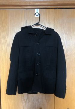 Black Peacoat w/ Hood