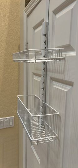 Over-the-Door Wire Basket Organizer