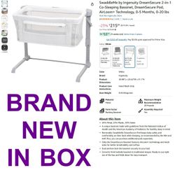 SwaddleMe by Ingenuity DreamSecure 2-in-1 Co-Sleeping Bassinet