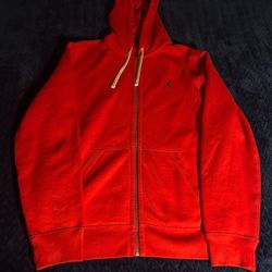 Ralph Lauren Men’s Zip-up Hoodie Size: Large, Color: Red