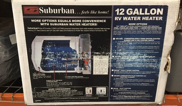 12 Gallon RV water heater