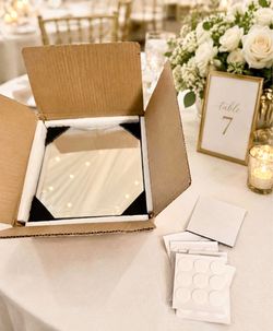 Square Mirror Centerpieces