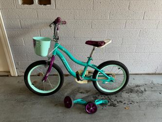 Schwinn 16 inch Teal Bicycle With Training Wheels