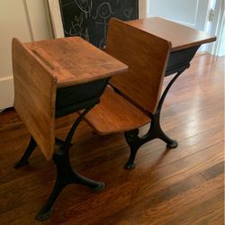 Vintage Mid-Century School Desk 