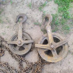 Blue Boy 1 1/2 Ton Block And Tackle. 