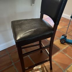 2 Barstool Brown Leather - $20 For Both 