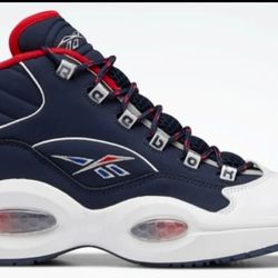 Reebok Question Mid Sneakers in White/Multicolor