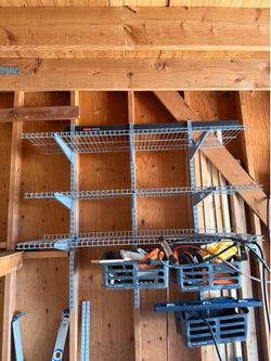 Rubbermaid garage fast track storage