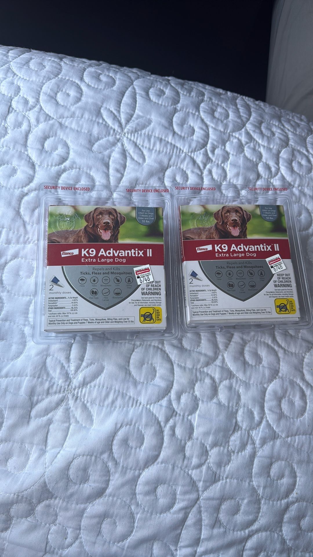 Dog Flea Treatment - K9 advantix II for XL Dogs Over 55 lbs - 2 Monthly Doses