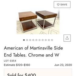 American Of Martinsville Side Tables