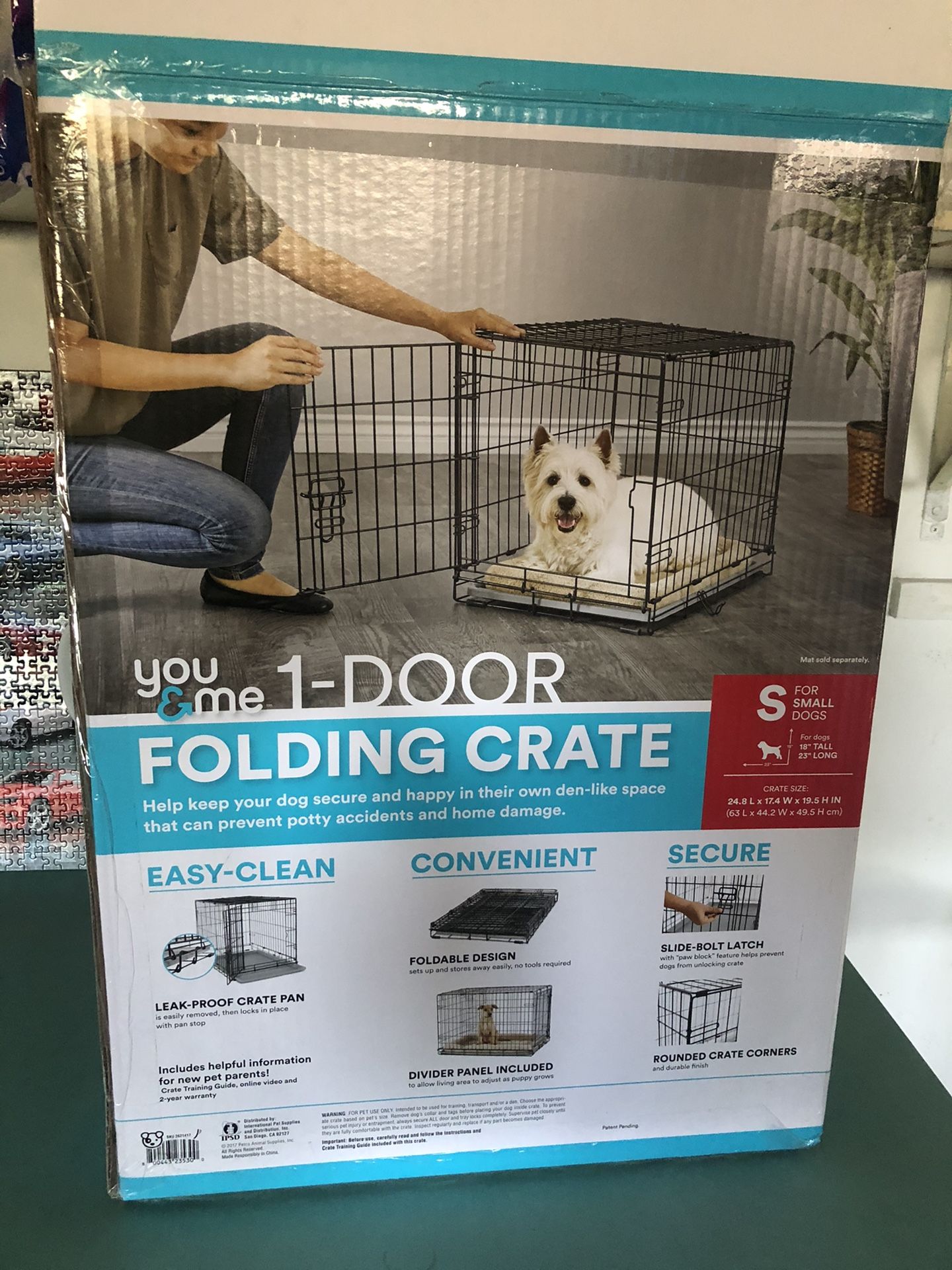 Folding dog crate Small