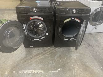 Black Stainless Stell Washer And Dryer Set