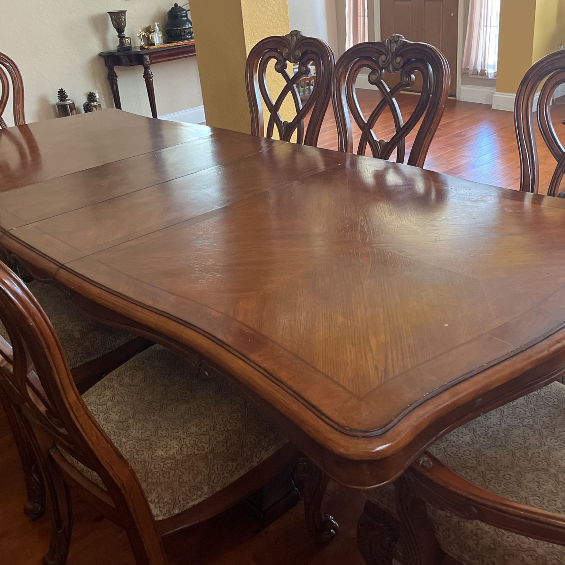 Prime Wood Dining Table and 8 Chairs High Quality Solid Wood