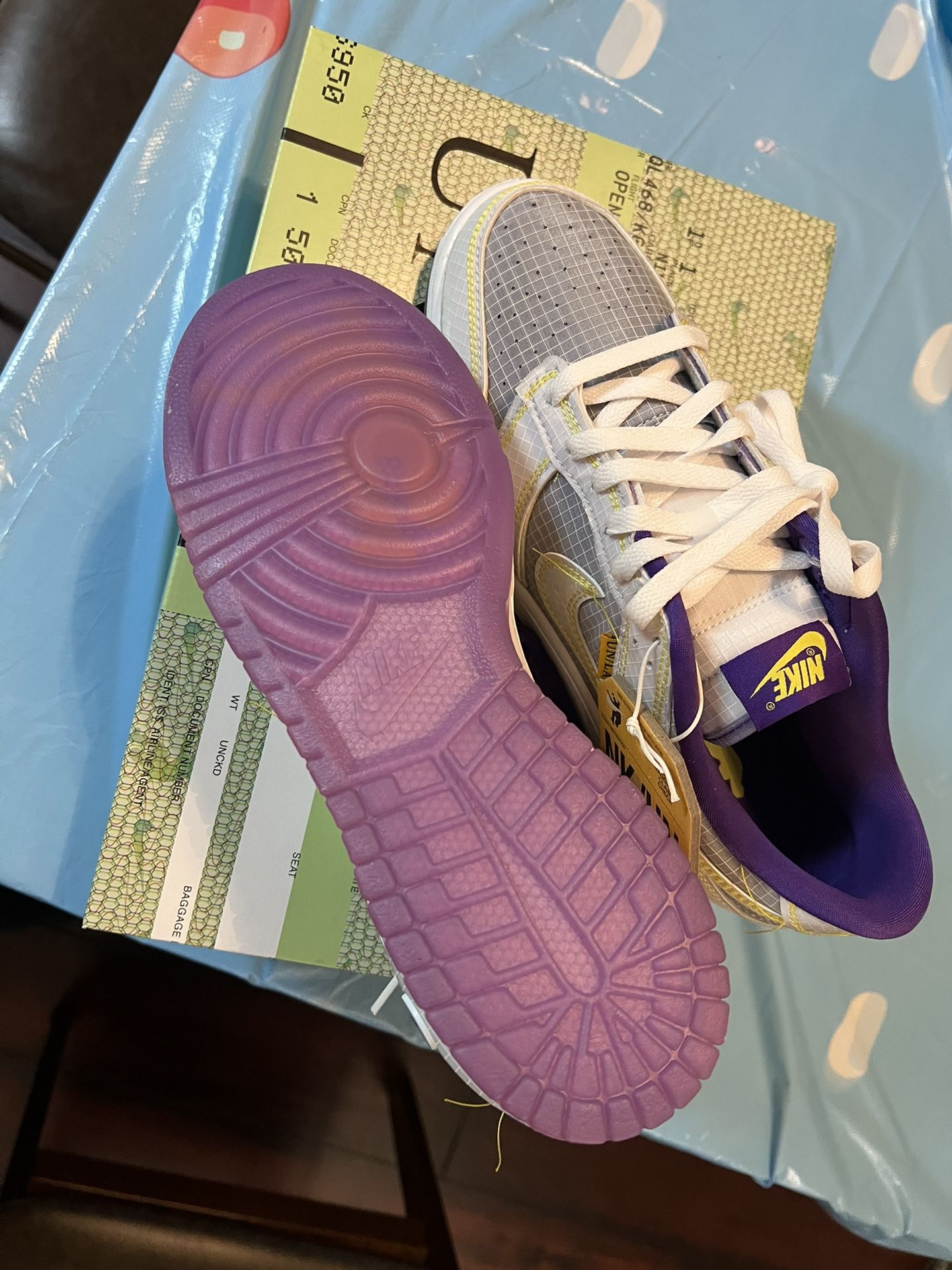 nike dunk low union passport pack court purple