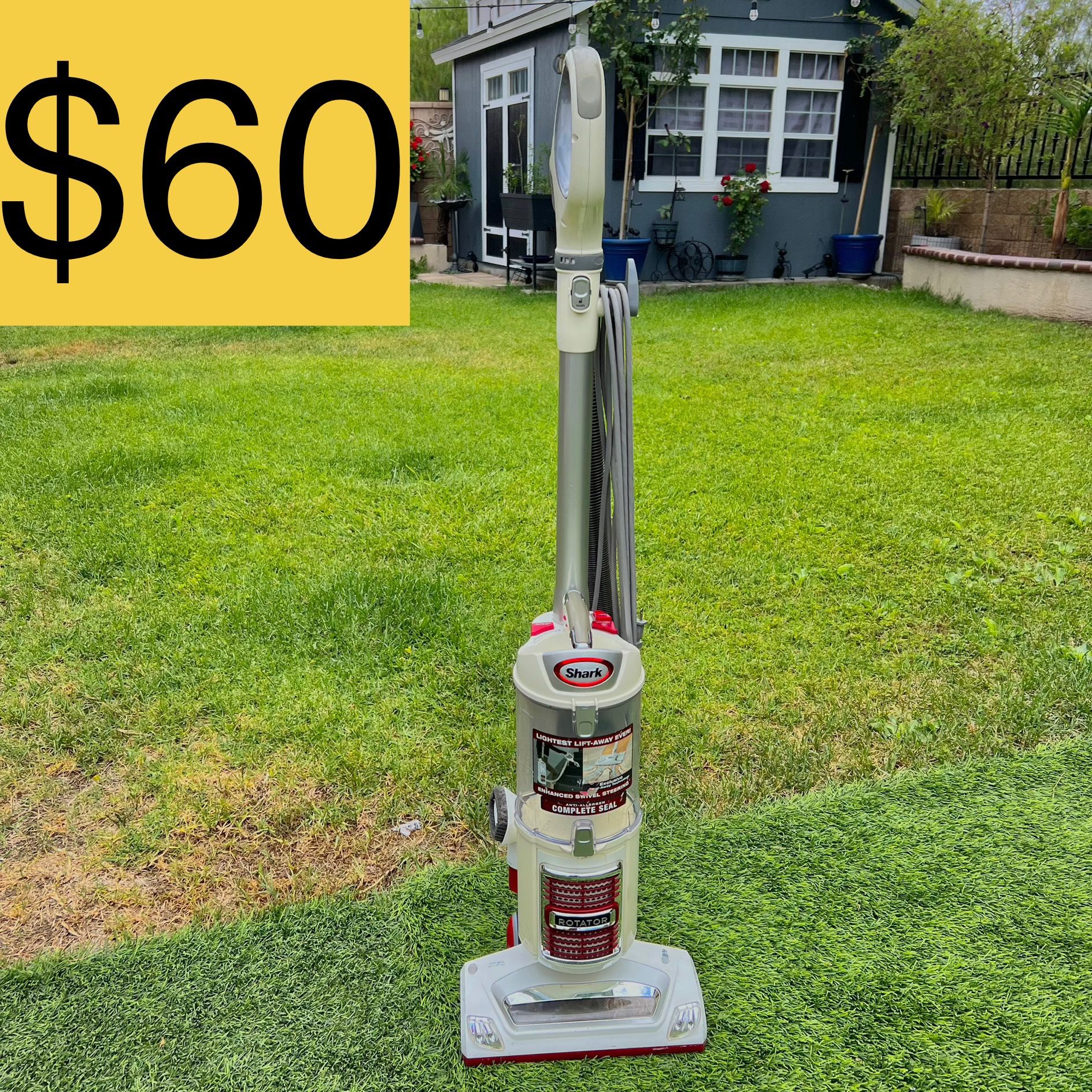 VACUUM SHARK ROTATOR LIFT AWAY BAGLESS (RETAILS $200+, SELLING FOR $60)