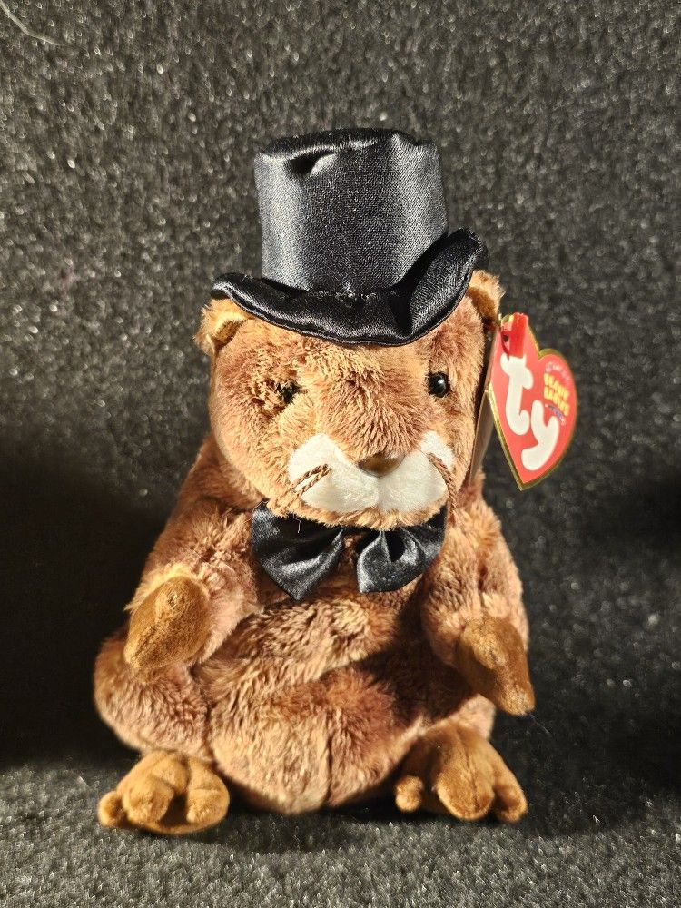 Ty Beanie Baby - PUNXSUTAWNEY PHIL 2004 Groundhog 6.5" MWMTs Stuffed Animal Toy