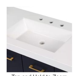 Hertford 49 in. W x 19 in. D x 34 in. H Sink Bath Vanity White Cultured Marble Top