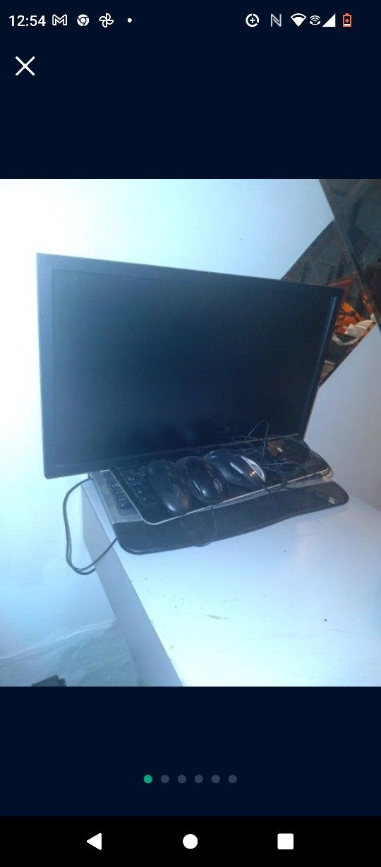 Computer Monitor, Two Key Boards, 4 Mouses 