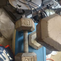 25 Lb Steel Dumbells