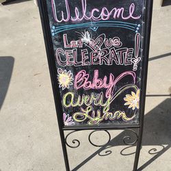 Two way Decor chalk board and sign