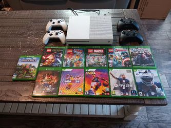 XBOX One S Console-Controllers-Games