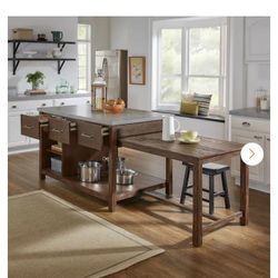 Kitchen Island With Side Panel 