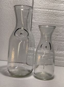 vintage Since 1852 Clear Glass Carafe 
