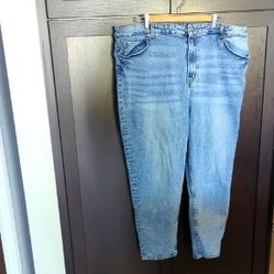 H&amp;M Divided Women's Blue Relaxed Jeans Stretch Wear Ankle -Sz 20 Great Condition 