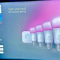 Philips Hue Starter Kit 75 -Watt EQ A19 Multicolor Dimmable Smart LED