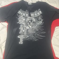 Black biker shirt size m stained