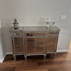 Pier 1 Imports Hayworth Mirrored Silver Buffet Table