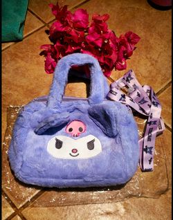 Kuromi Plush Tote Bag - Purple Design - New