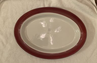 Pampered Chef 19" Oval Serving Platter Simple Additions Stripes
