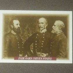 Civil War Battle Of Fair Oaks Seven Pines #65 Tuff Stuff 1991 Card Collectible Vintage Military United States American History