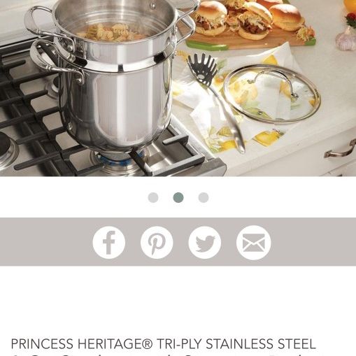 The everyday size of our Princess Heritage® Tri-Ply Stainless