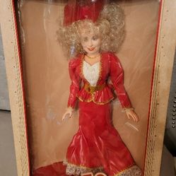 Vintage 18" DOLLY PARTON Doll with Vinyl Red Dress